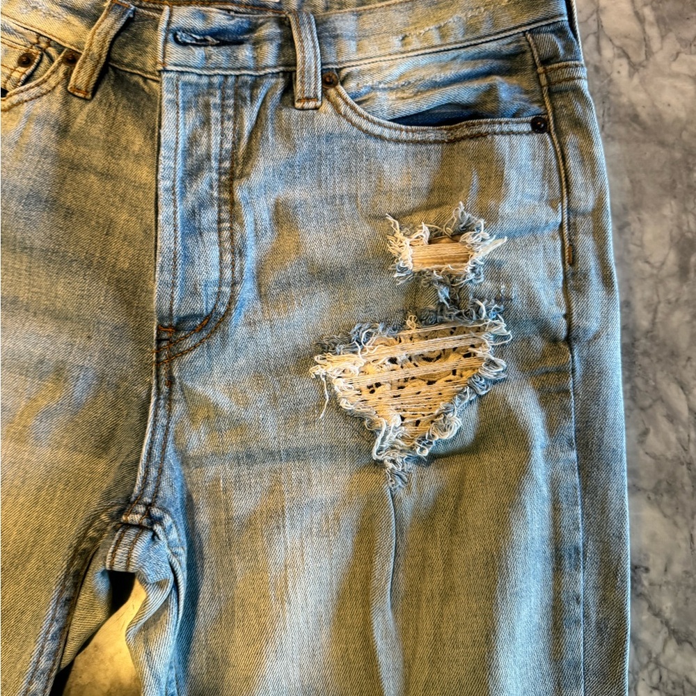Free People Faded Blue Denim Jeans
